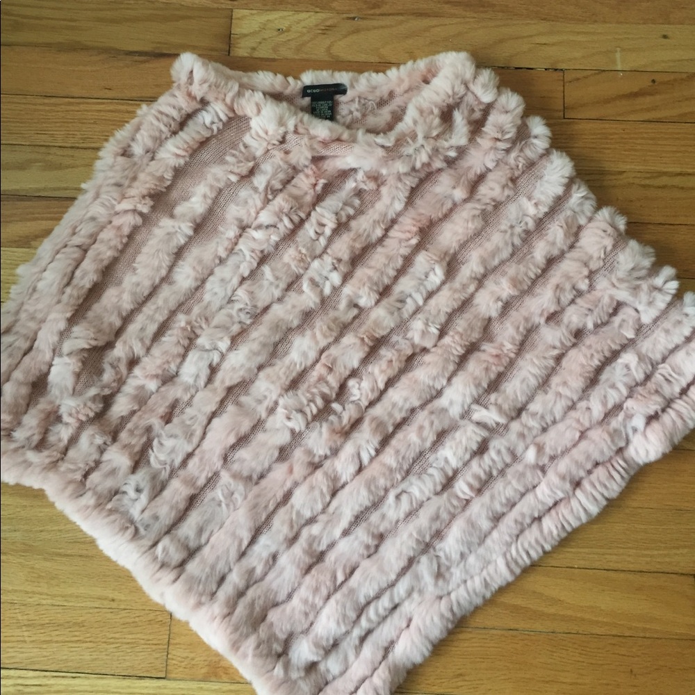 BCBG Max Azria baby pink poncho