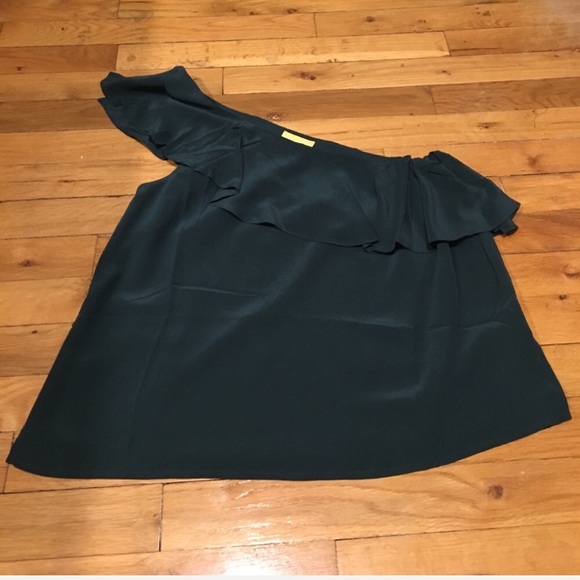 Maeve Anthropology Silk One Shoulder Top - Picture 2 of 4