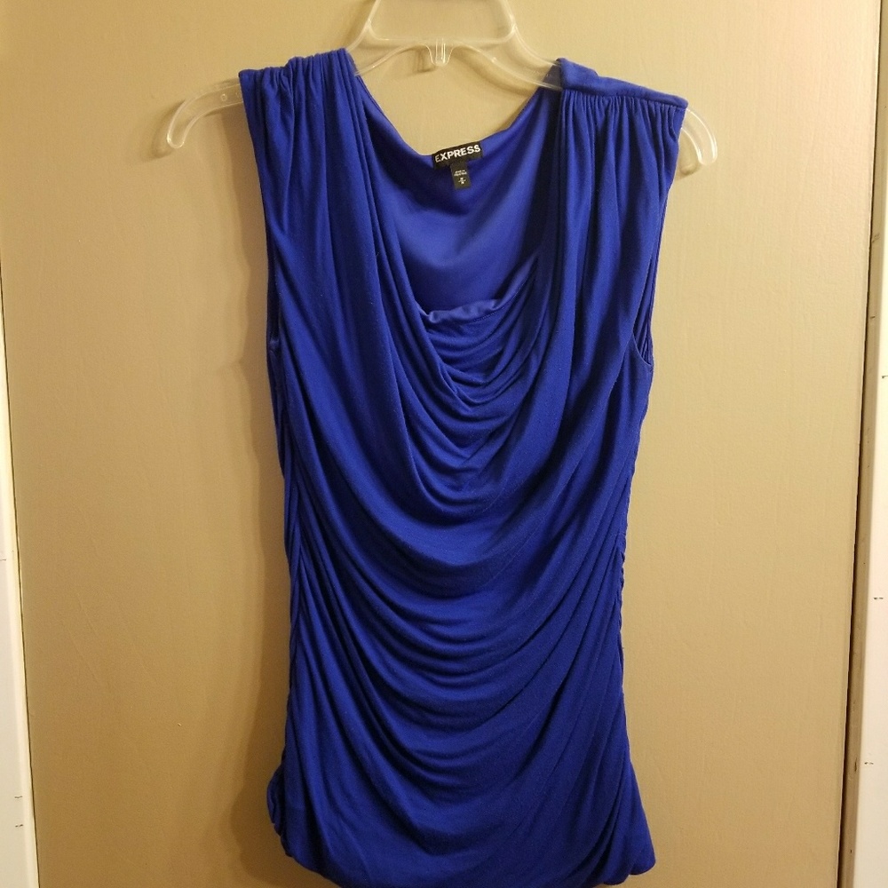 Cobalt Blue Ruched Express Top