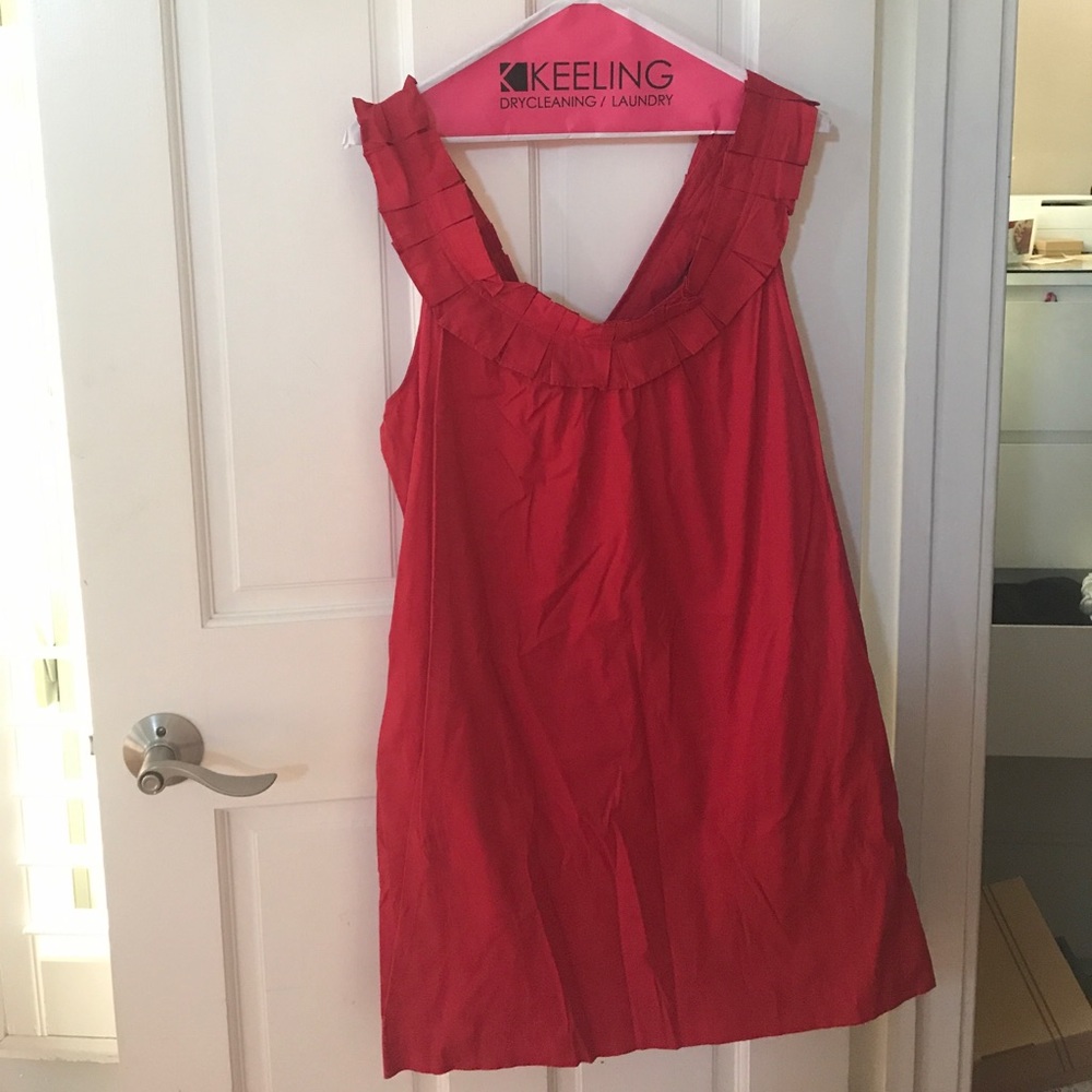 Beautiful red Anthropologie dress! With pockets!