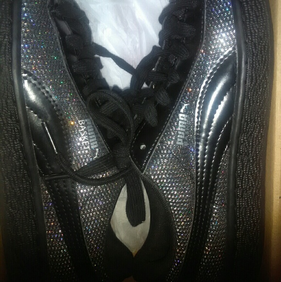 Sparkly Puma Basket Shoes - Picture 2 of 5