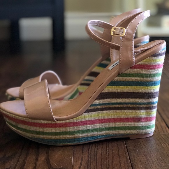 steve madden colorful wedges