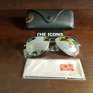 RAYBAN AVIATOR SILVER FLASH 100% AUTHENTIC! RAYBAN AVIATOR SILVER FLASH 100% AUTHENTIC!