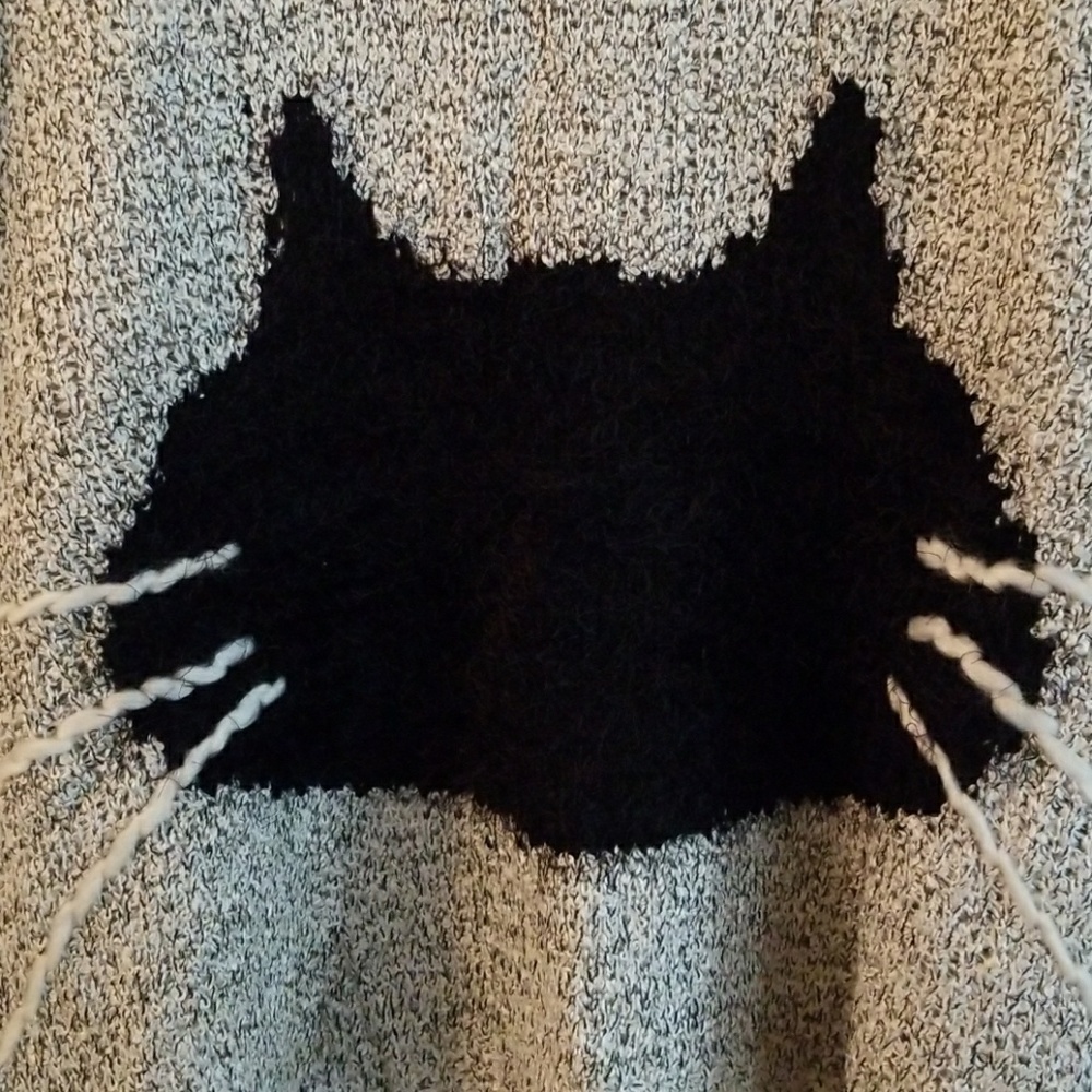Adorable High-Low Slouchy Kitty Sweater