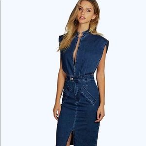 Denim dress bodycon stretchy