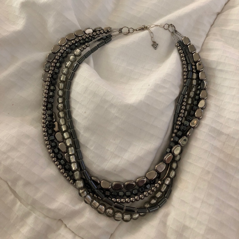 Silpada black silver necklace