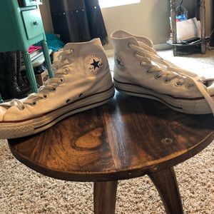 SIZE 10 white High Top Converse