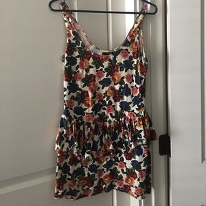 Floral peplum dress