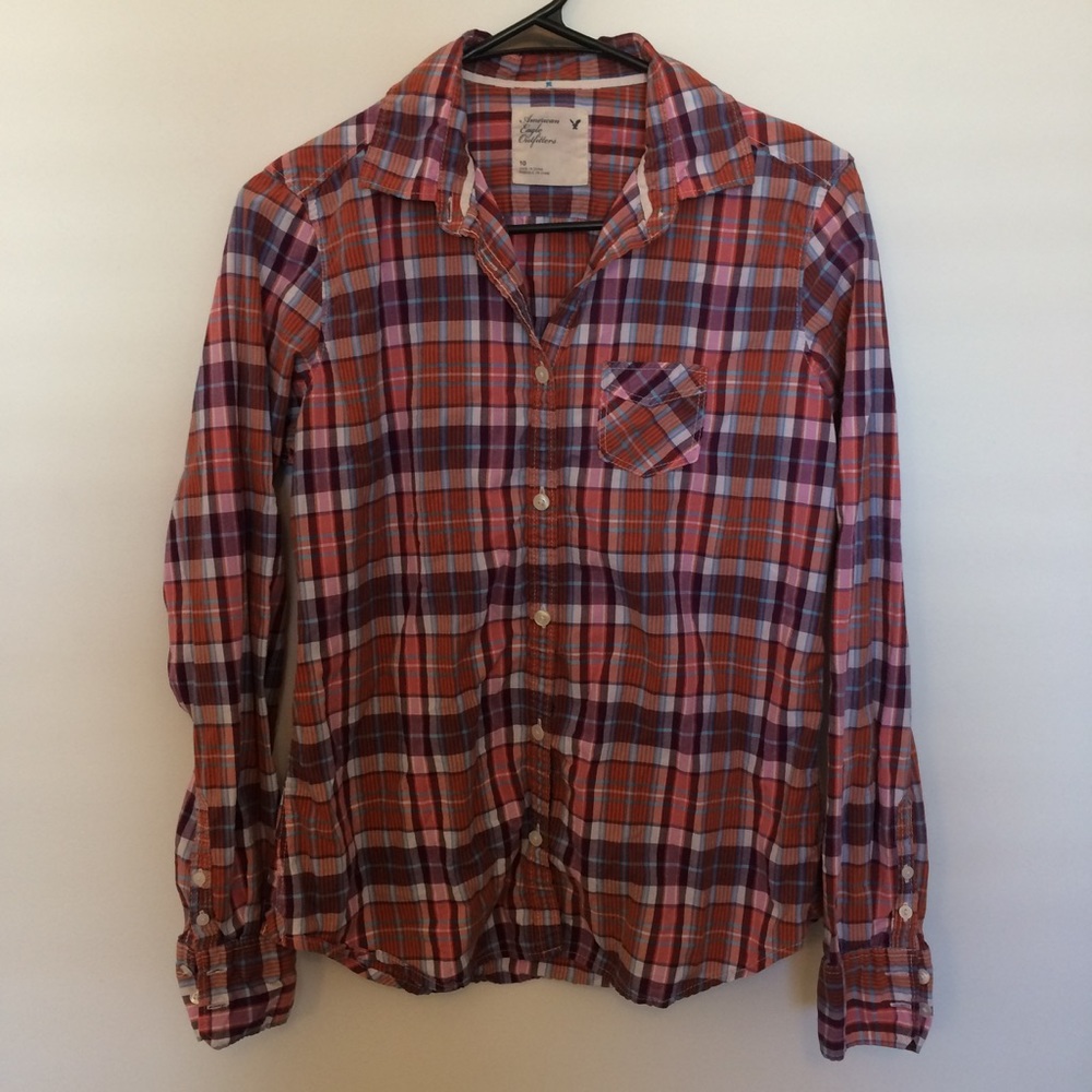 AE plaid button up