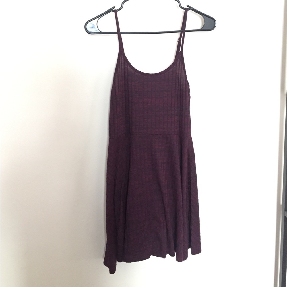 Cotton On Burgundy spaghetti strap skater dress