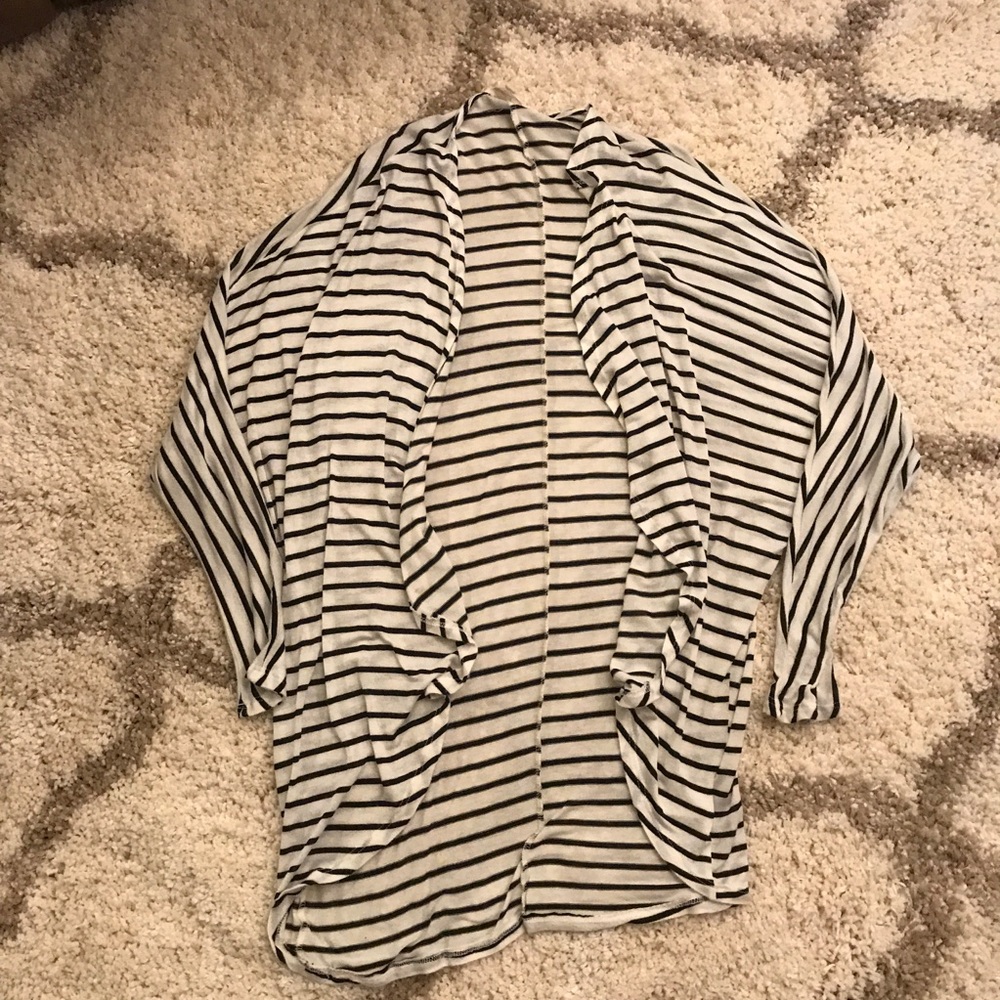 Black and white slouchy cardigan