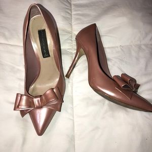Steven by Steve Madden Pink Patent Heels with Bow