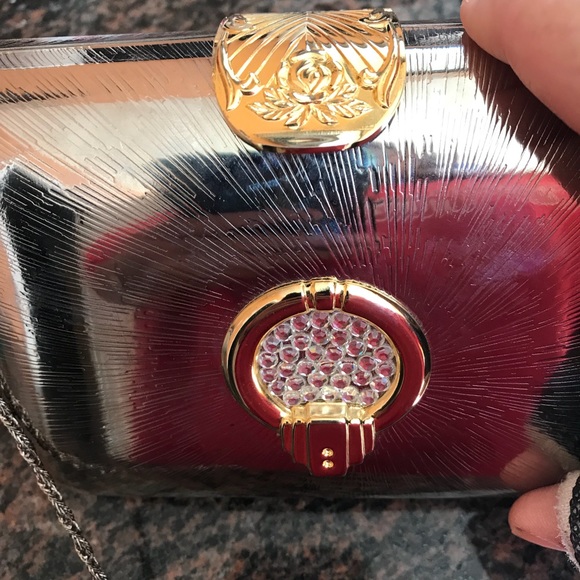 Classy pewter evening purse, perfect Condition!! - Picture 2 of 8