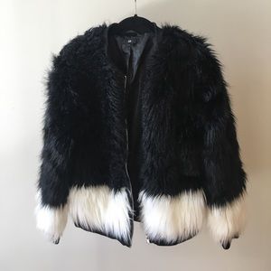 H&M faux fur coat