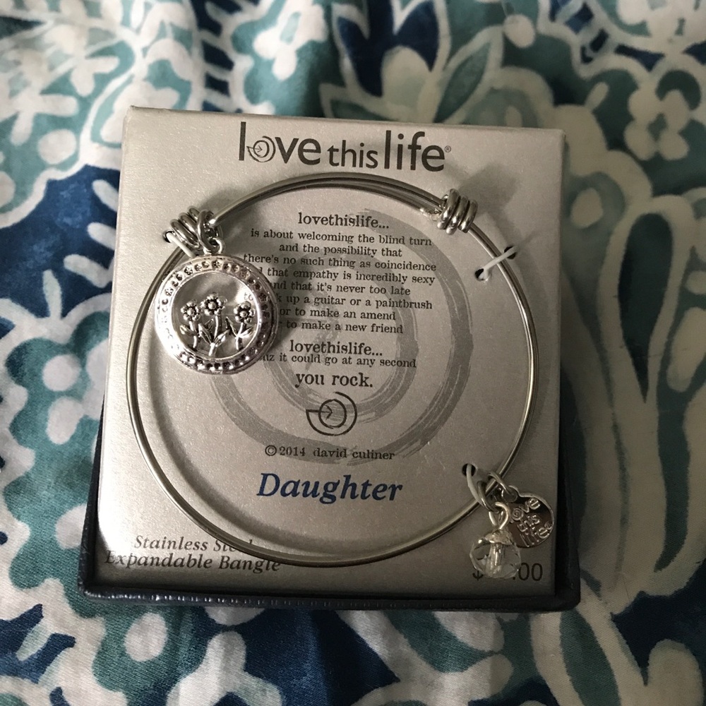 Love this life stainless steel expandable bangle