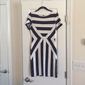 Stripes bodycon dress