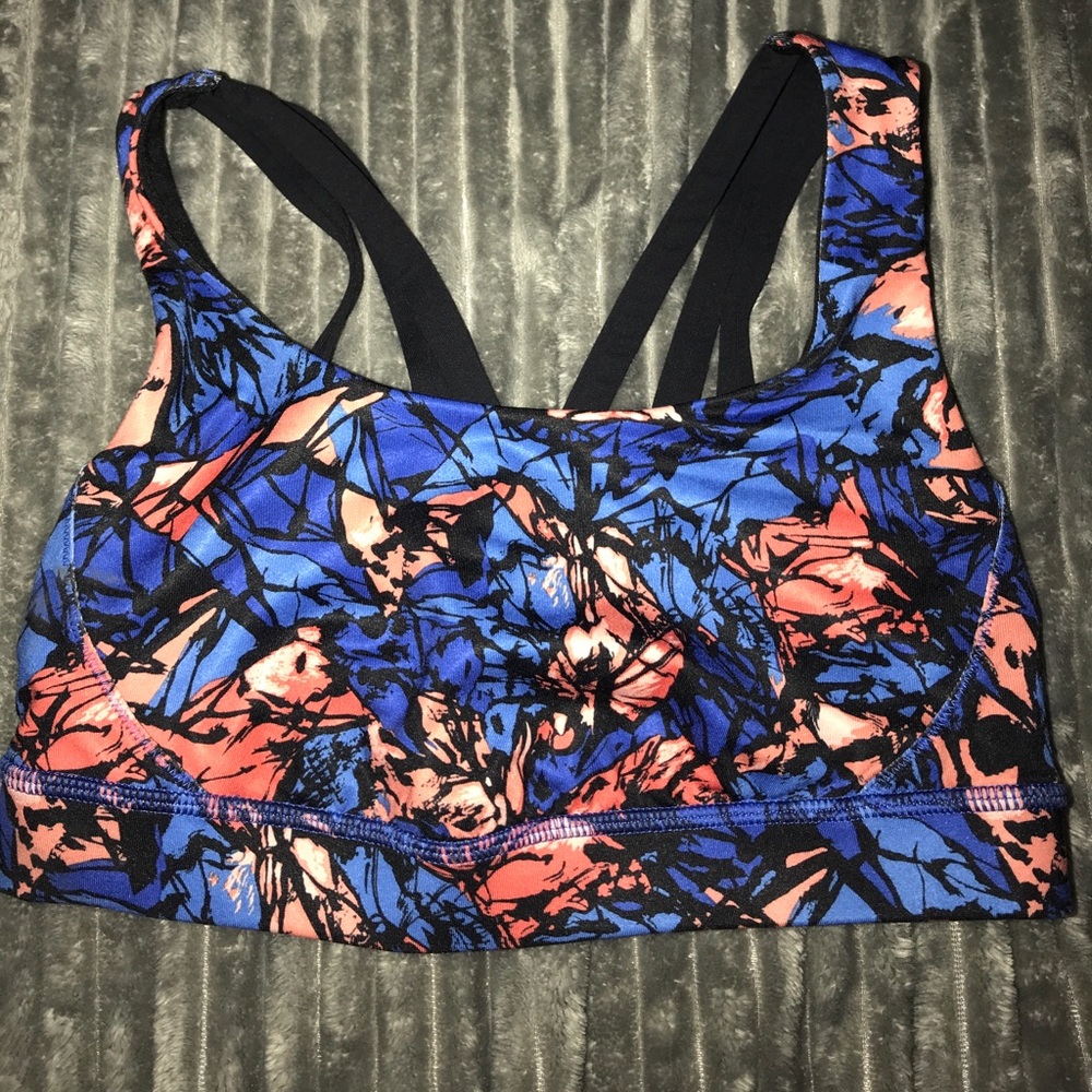 Lululemon floral print sports bra