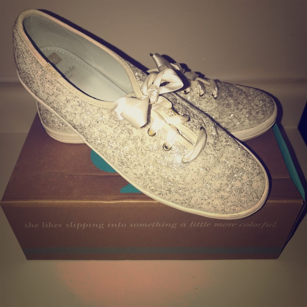 Kate Spade Champion Glitter Keds - Worn Once