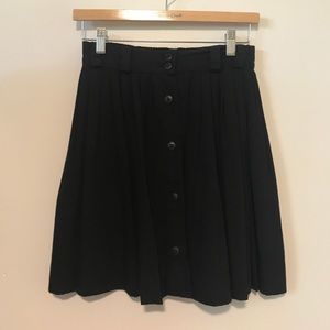 Vintage high waisted pleated a line skirt