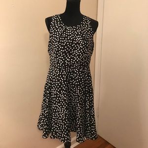 Black and White Polkadot Dress XL