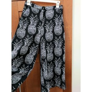 Pineapple print gaucho culottes