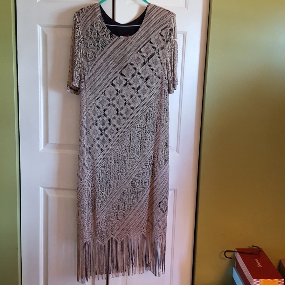 Bronze and gold dress