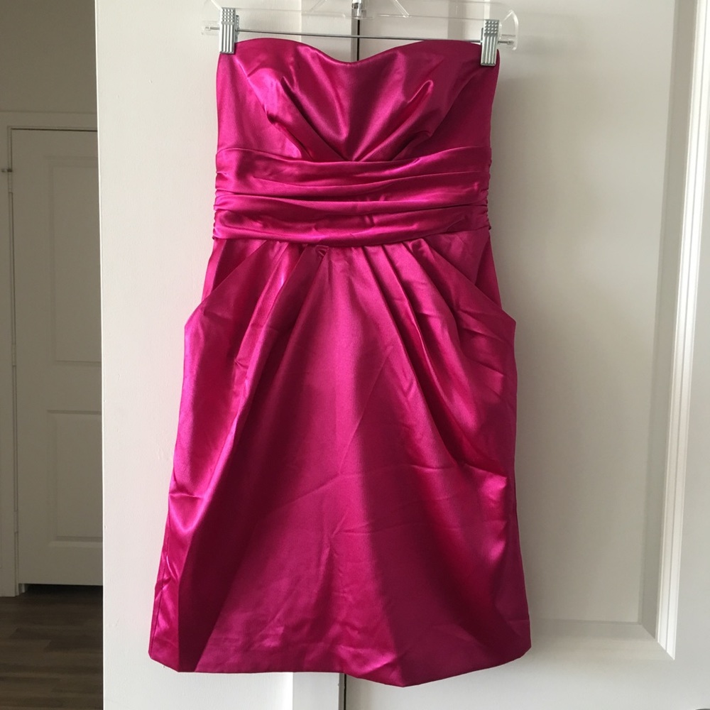Fuchsia tulip cocktail dress