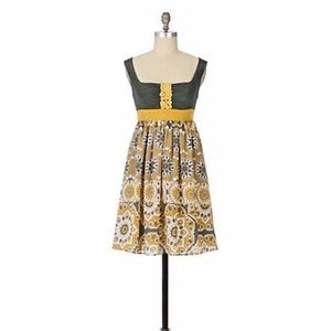 Canary Button dress by Bow & Arrow