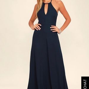 Lulus Beauty and Grace Maxi Dress in Navy
