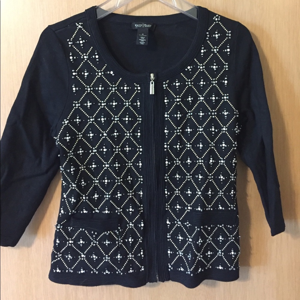 SOLD!!! WHBM Beaded Sweater Size M. NWOT