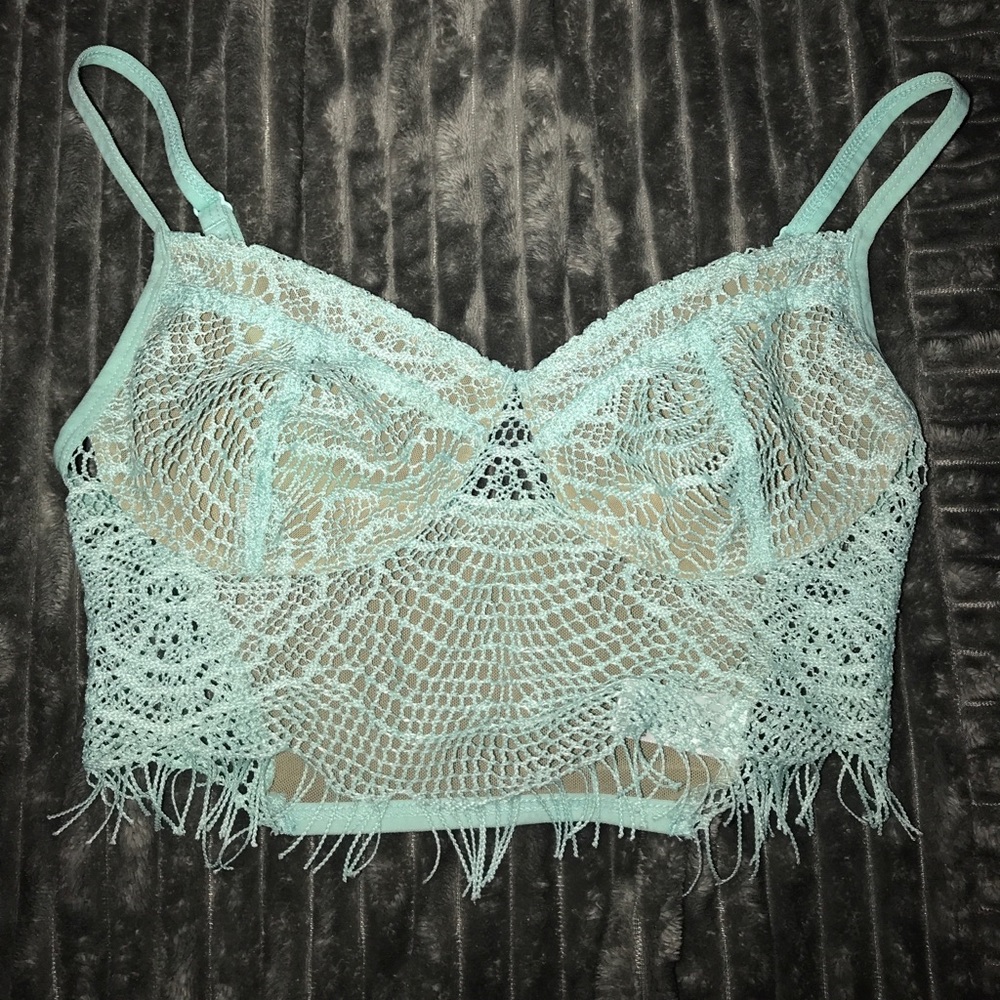 Teal Lacey bra