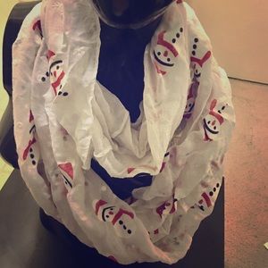 Snowman infinity scarf