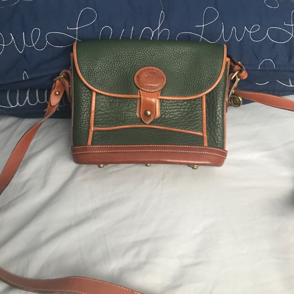 Dooney and Bourke Hunter Green and tan bag