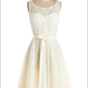 ModCloth Simply Divine Dress in Ivory