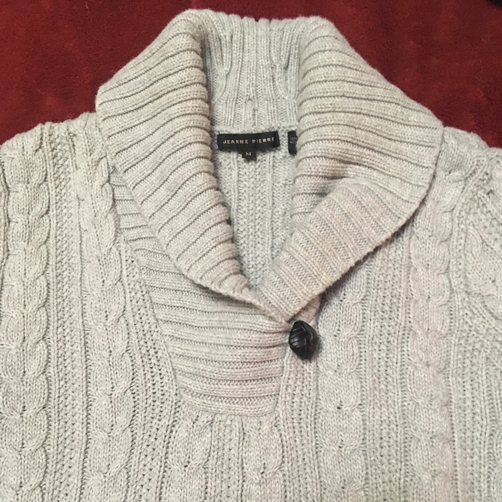 Jean Pierre Sz M cable knit Sweater Khaki