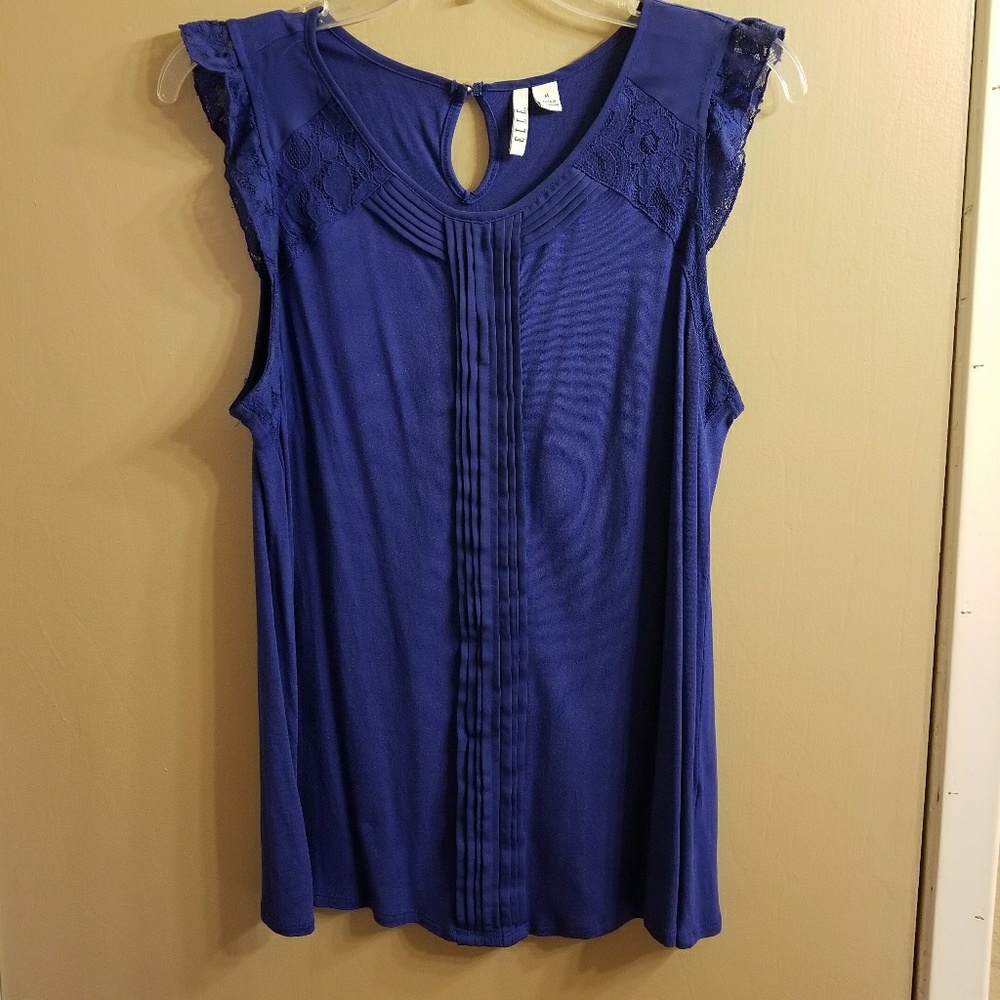Cobalt Blue Ruffled Elle Top