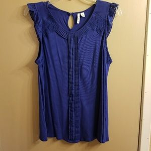 Cobalt Blue Ruffled Elle Top