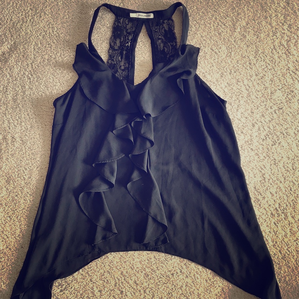 Maurice’s black lace detail tank