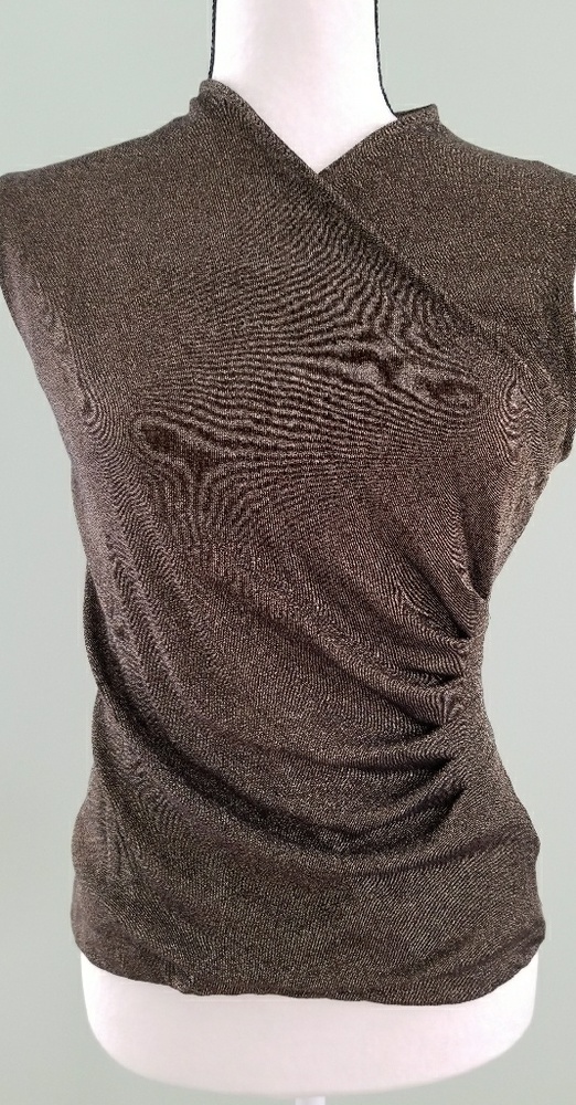 Ralph Lauren brown gold shimmer top