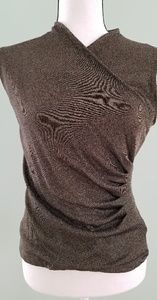 Ralph Lauren brown gold shimmer top