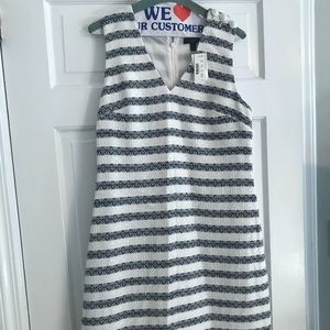 Jcrew blue and white striped dress