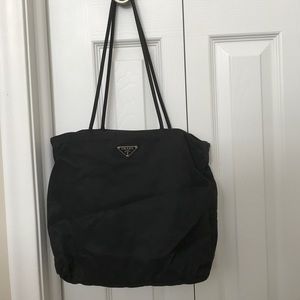 Prada Nylon Small Tote Purse with matching wallet