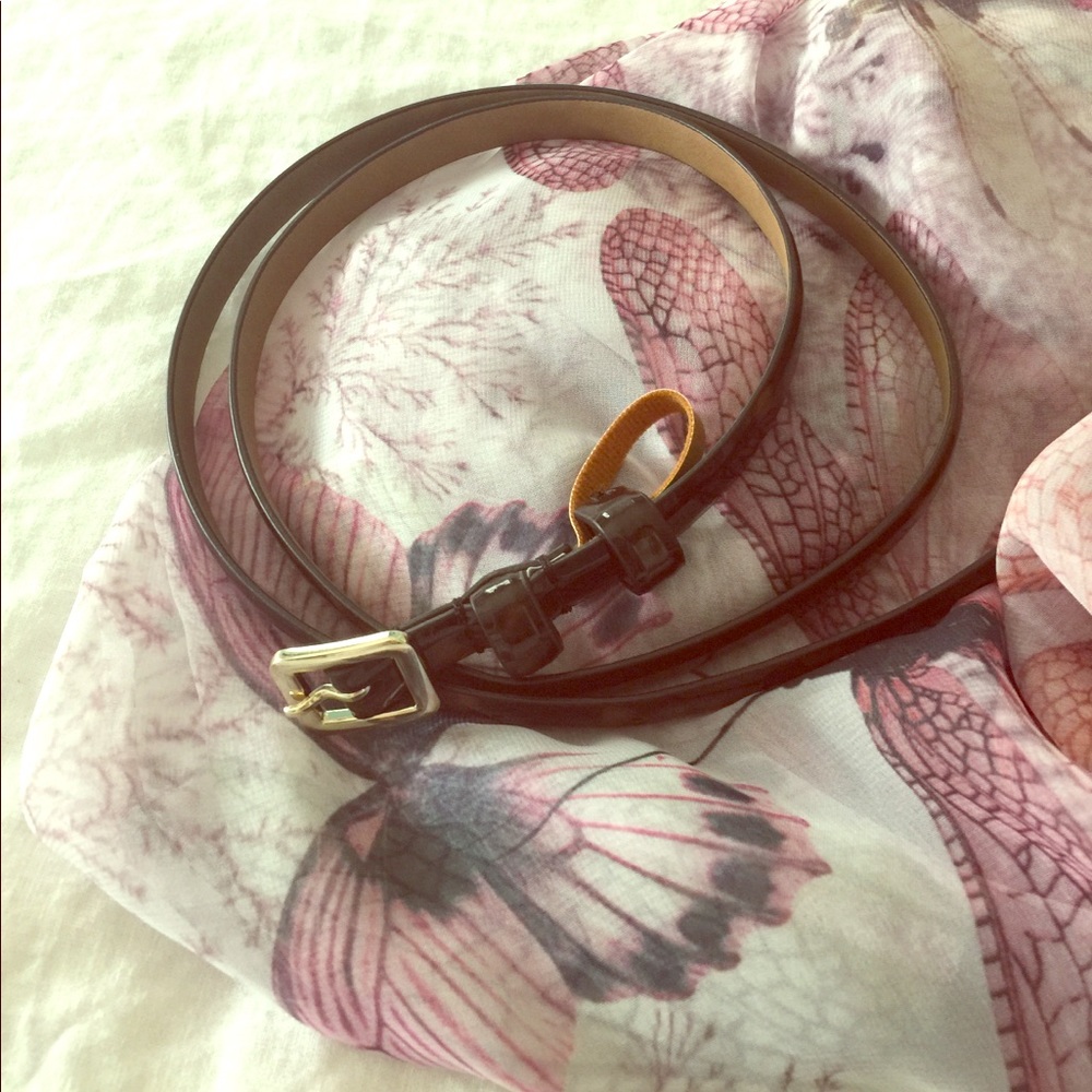 ⚡️SALE Talbots NWOT tortoise patent skinny belt