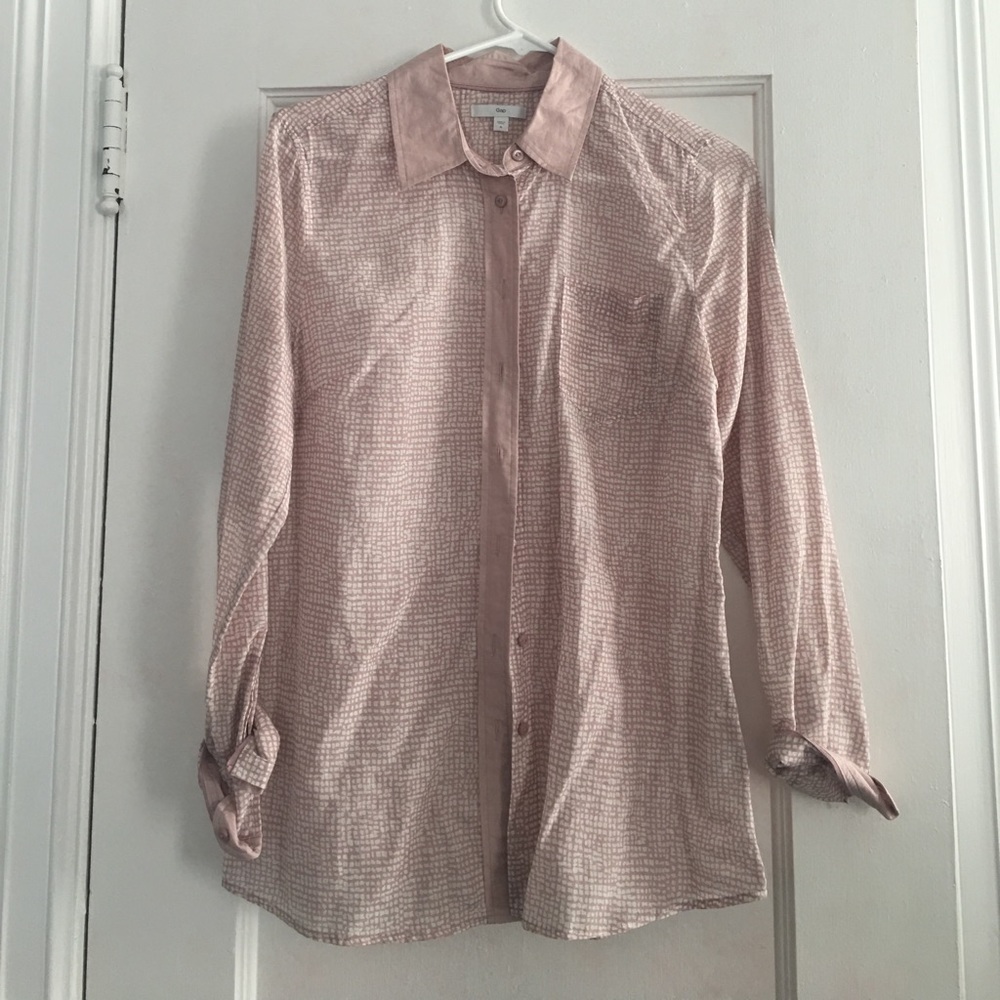 Gap silk blend print shirt size Small