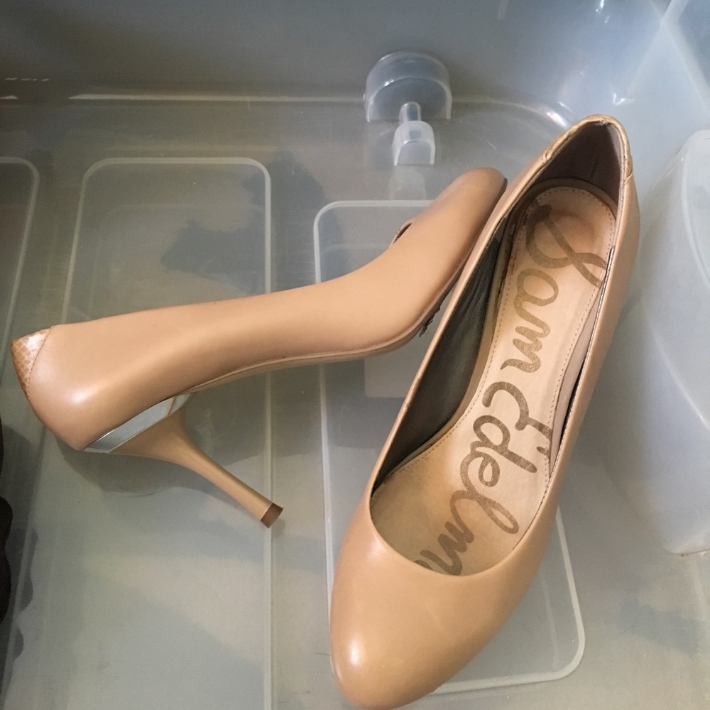 Sam Edelman Nude Leather Pumps 8.5