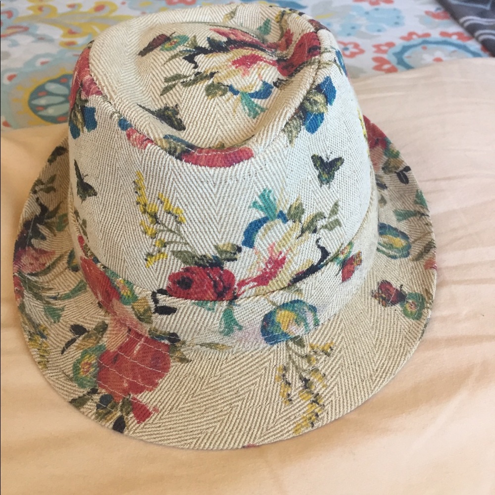 Fedora hat/ floral fedora hat