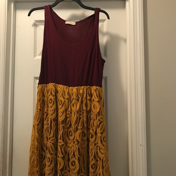 Maroon and gold game day dress - Picture 3 of 3
