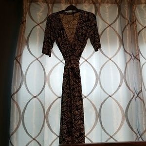 Midi Length Wrap Dress