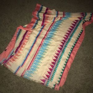 Pretty tribal print blanket scarf