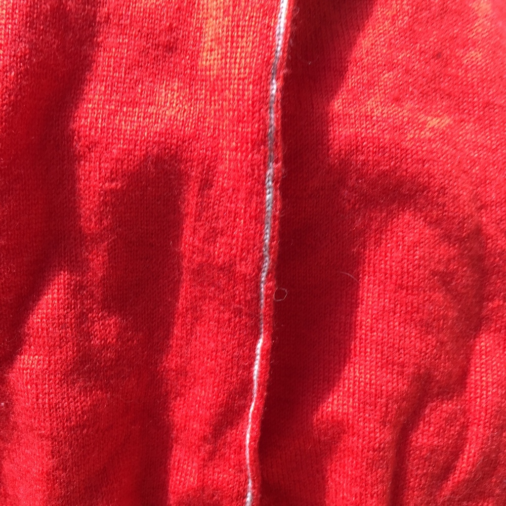 Wallace Bright Red Reverse Seam/Button Sh.Sweater - image 5